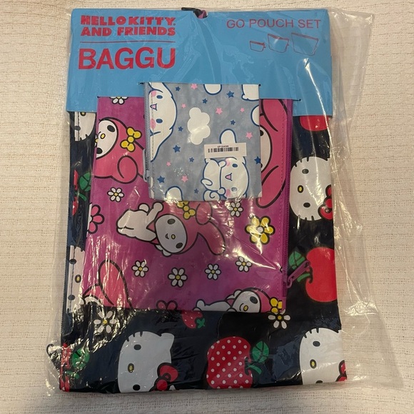 NWT Baggu Go Pouch Set Hello Kitty & Friends Cinnamoroll My Melody - Picture 3 of 4